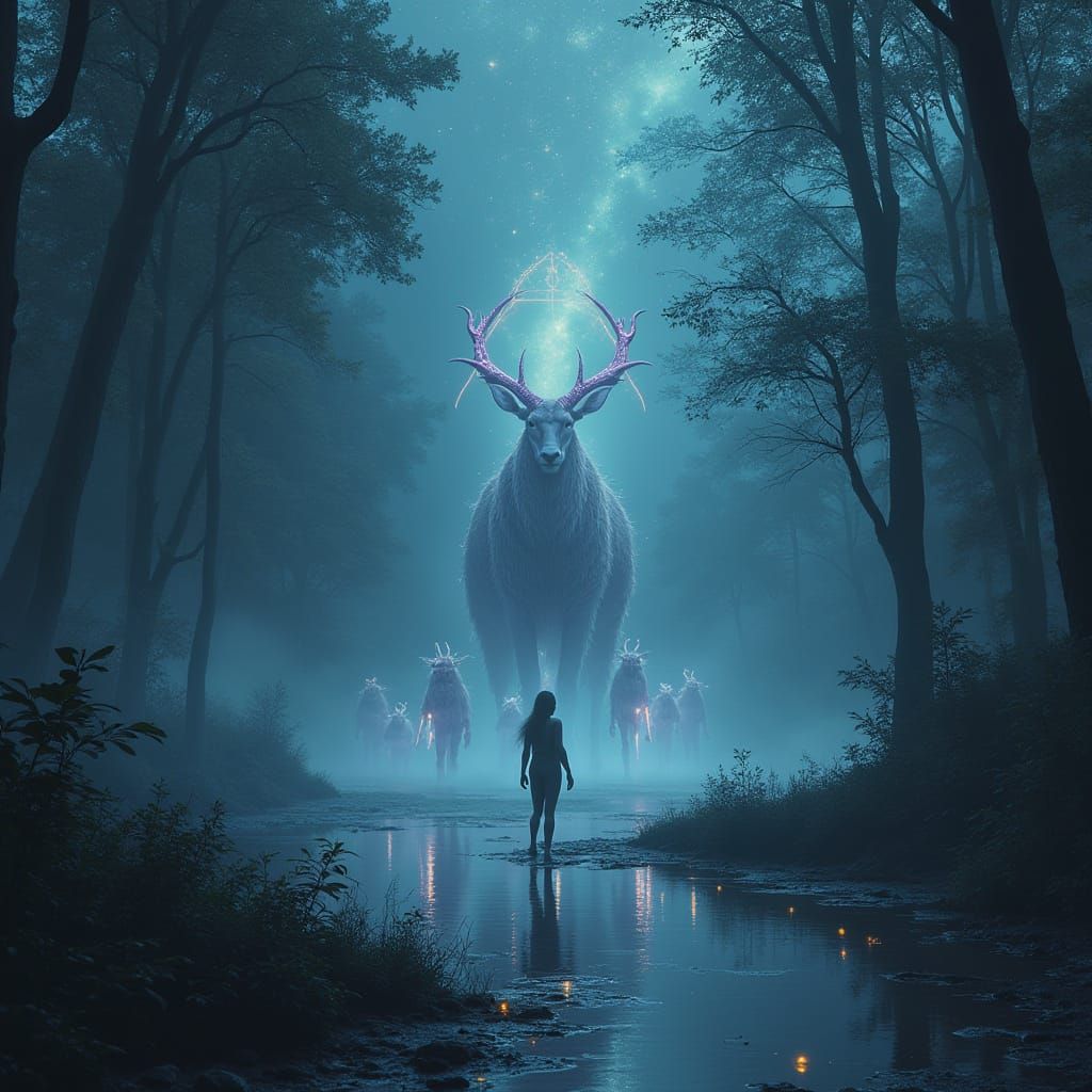 Mystical Jungle with Glowing Swamp and Marble Estate