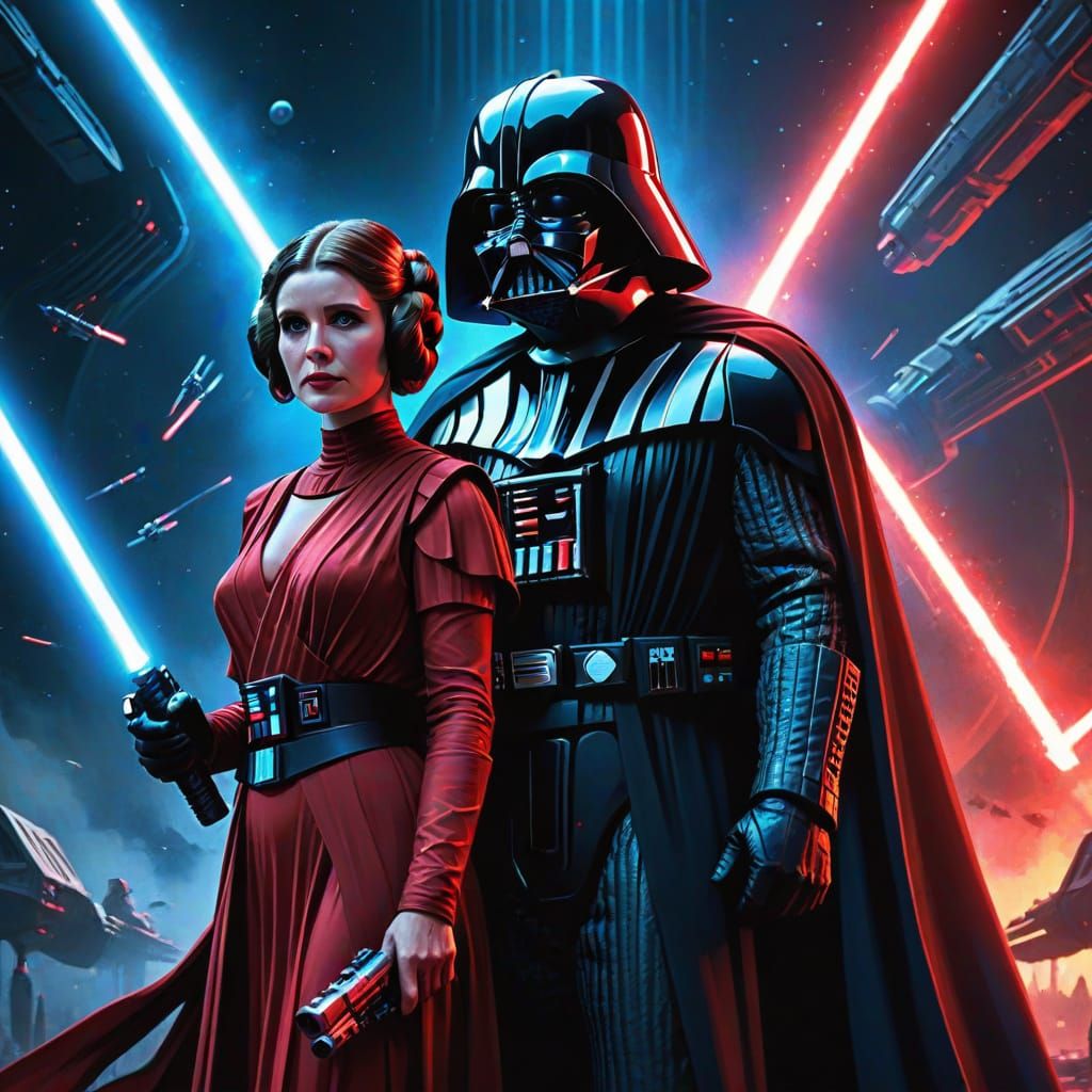 Darth Vader and Leia in Space Opera