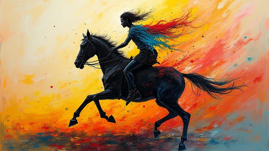 Dynamic Figure in Motion: A Futurism Inspired Artwork