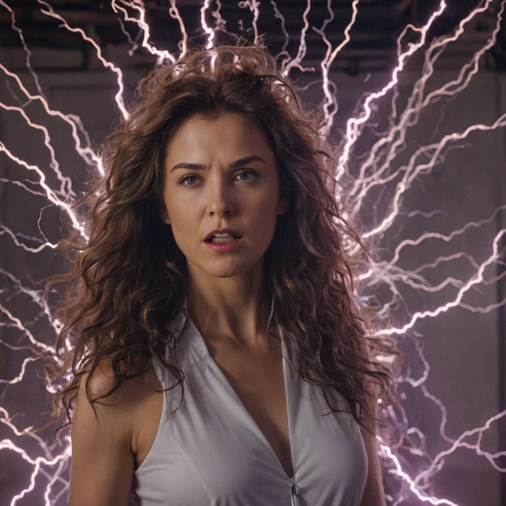 Empowered CEO Unleashes Energy in Electric Dreamscape