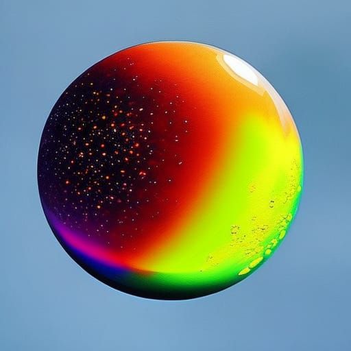 Autumn Crystal Sphere in Graffiti Art Style