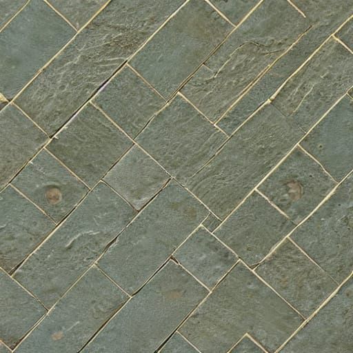 Vintage Portuguese Azulejo Tiles in Warm Golden Light