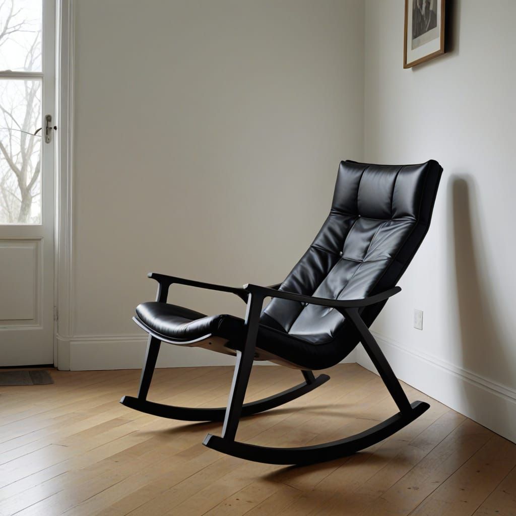 Modern Rocking Chair in Stark Monochromatic Style