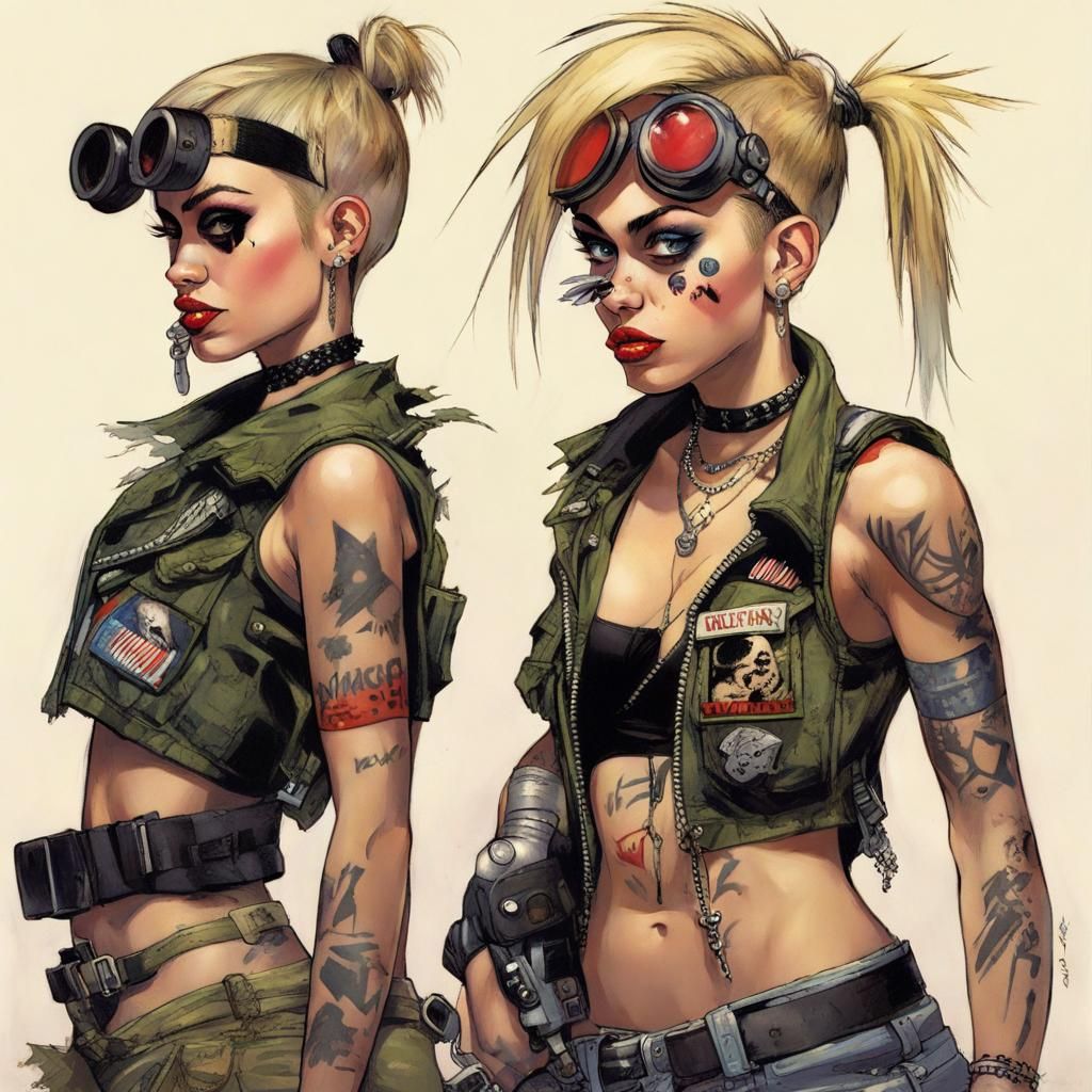 Pop Star as Punk Comic Heroine: Digital Art