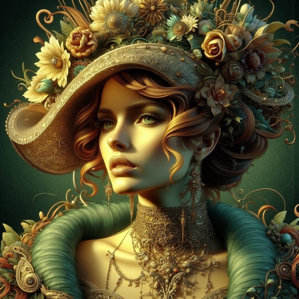 Surreal Victorian Women in Abstract Digital Art
