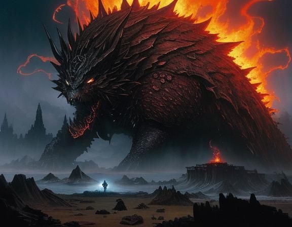 Anime Elementals in Dead City, Expressionist Dark Fantasy