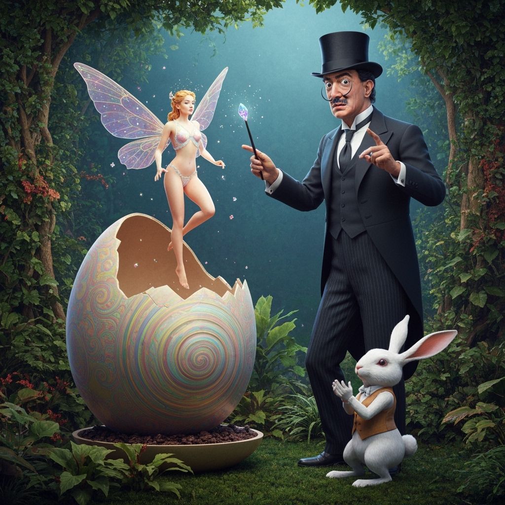 Fairy Conjuring in a Surreal Dreamscape