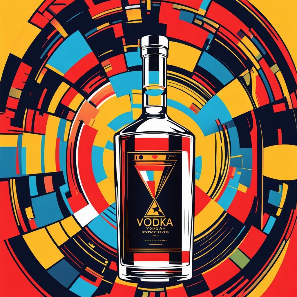 Pop Art Vodka Screen Print in 8k