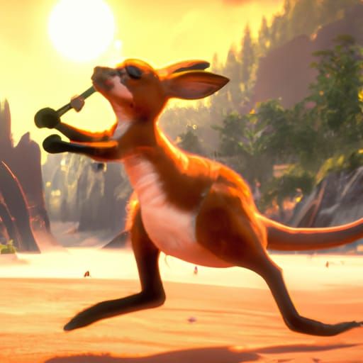 What is more Australian than Kangaroos throwing boomerangs at one another