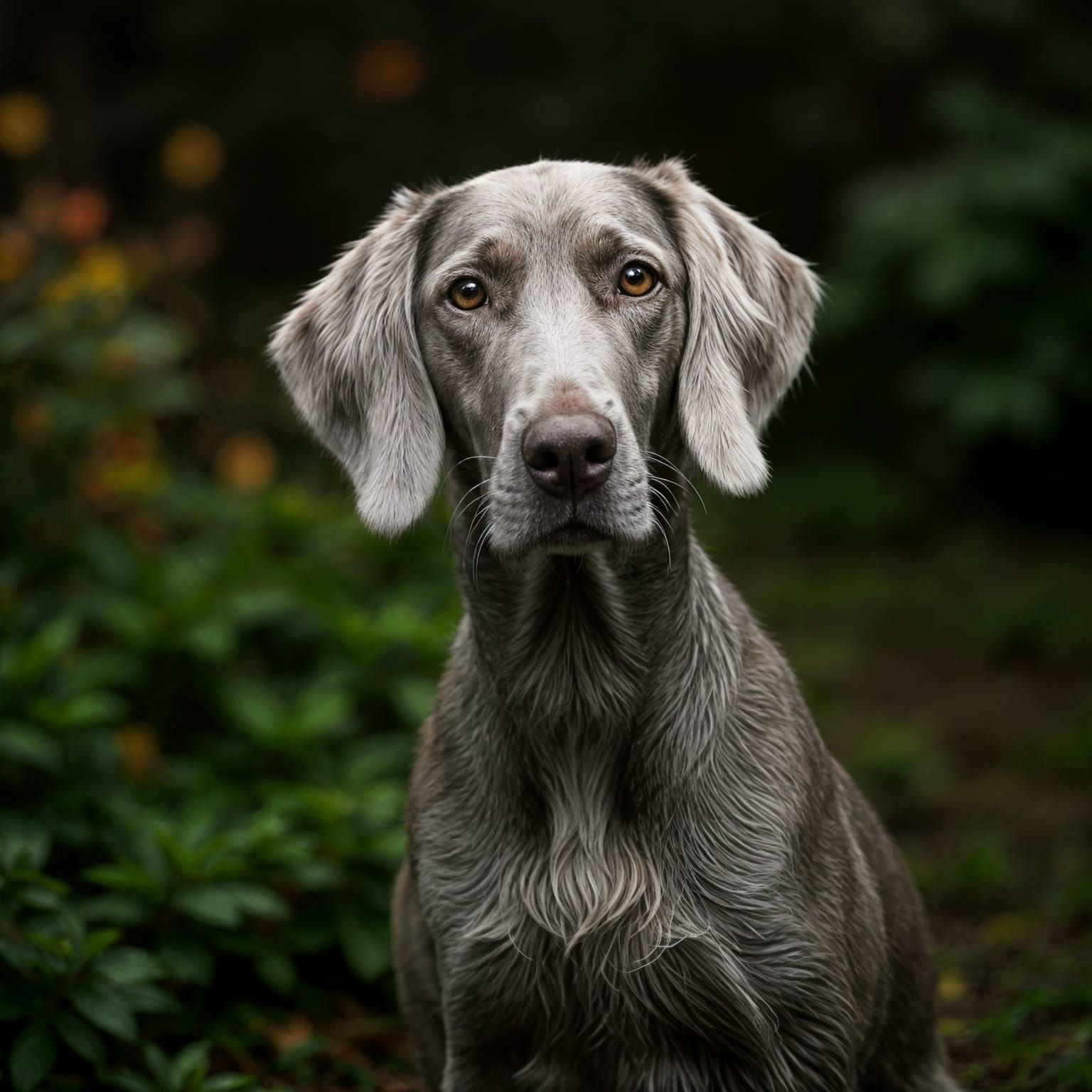 A Loyal Weimaraner Dog
