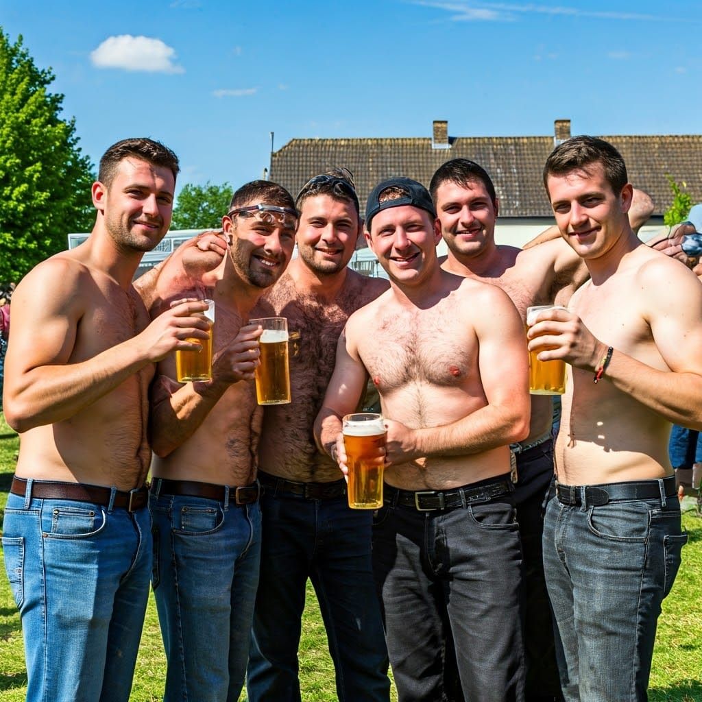 Cheerful Tradies Enjoy May Day Festival