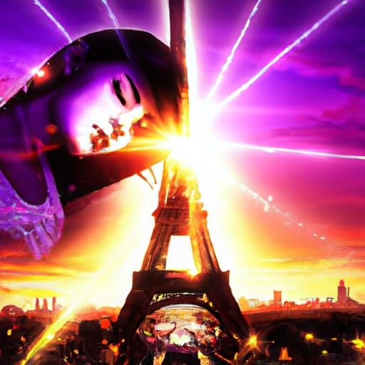 DJ Eiffel Tower Concert in Seattle, Digital Art