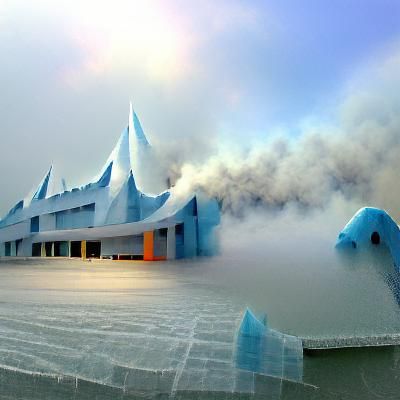 Smoke-Filled Ice Palace Interior