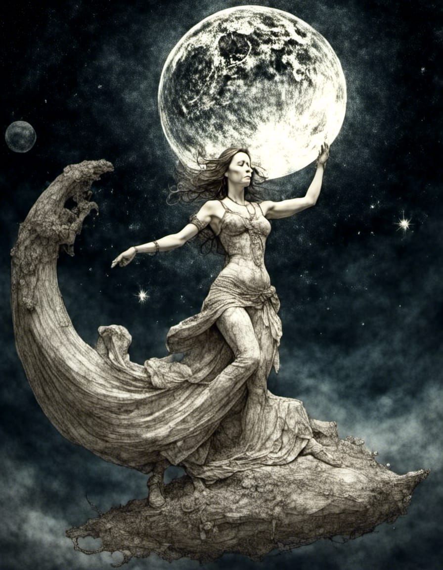 Alabaster Atlas Carrying Earth with Constellations