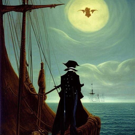 Vampire Pirate Sails to Love Island in Romantic Style