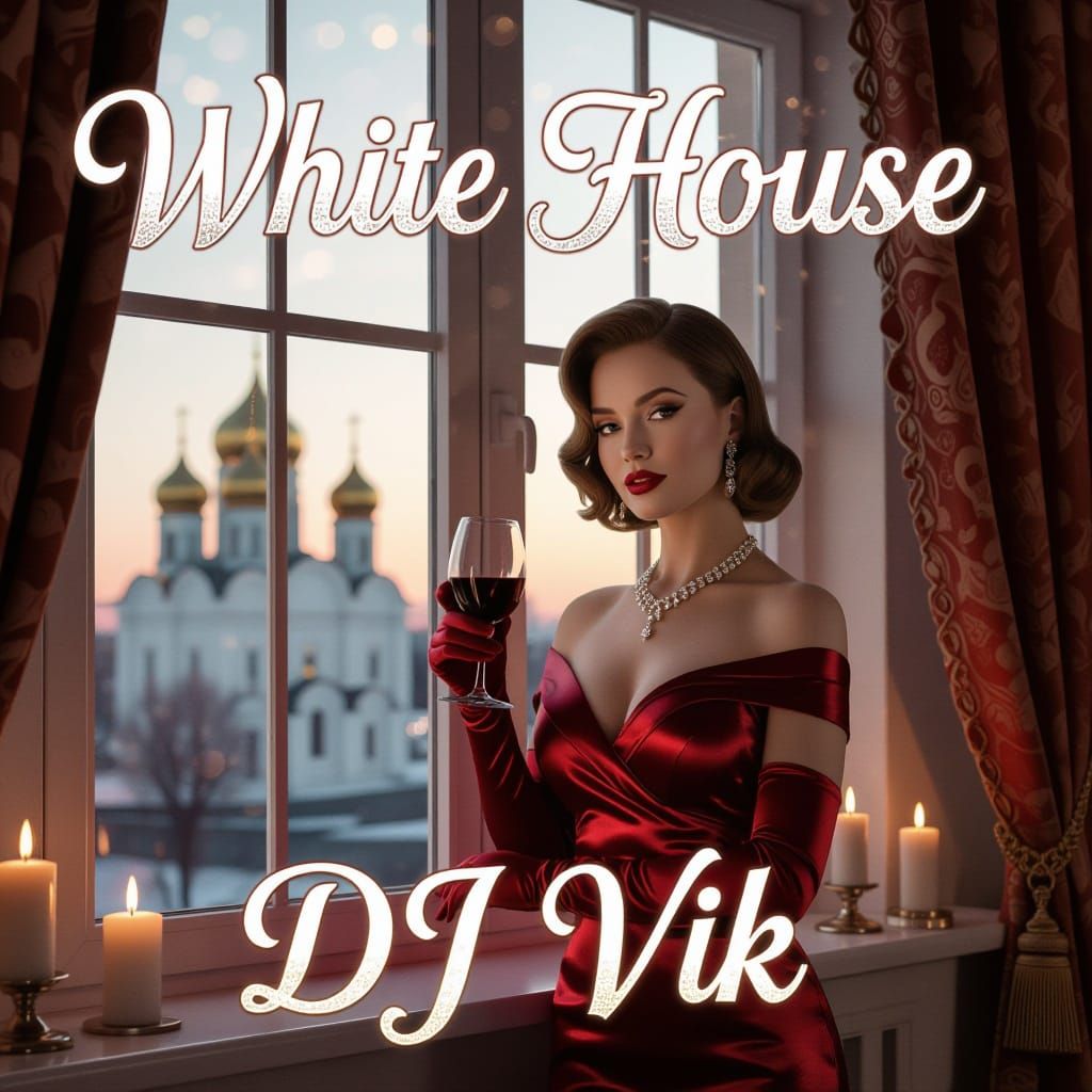 Femme Fatale with Wine, Art Deco Album Cover