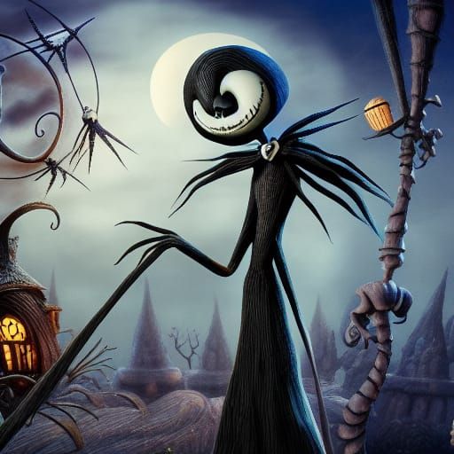 Nightmare Before Christmas in Tim Burton Style