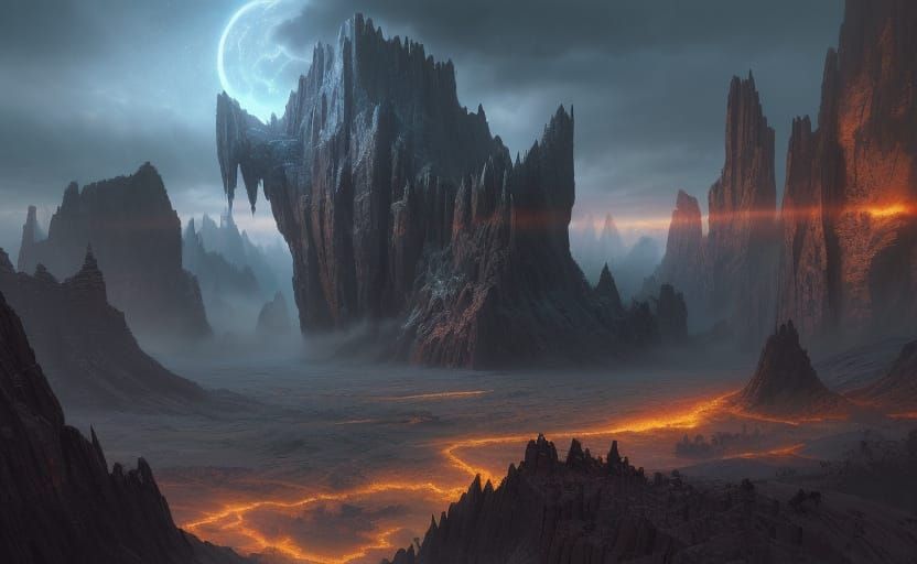 Fantasy Battle on Krynn: Twilight Plains with Towers of High...