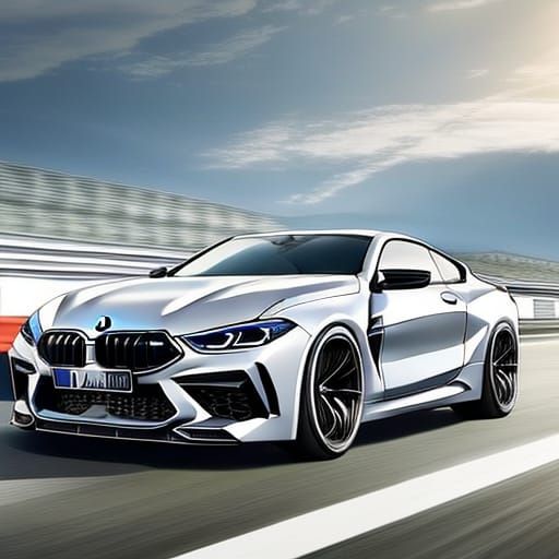 BMW M8 Competition in Anime Style