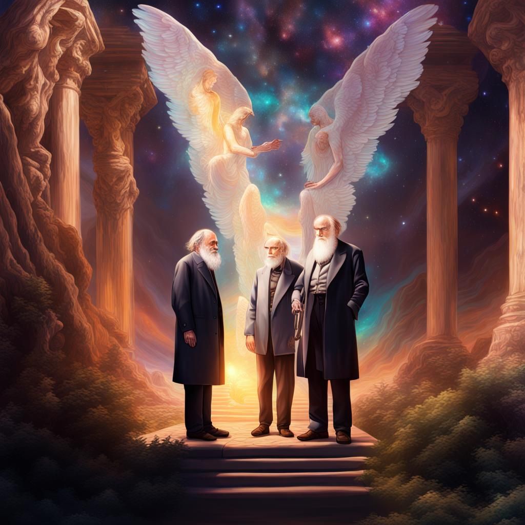 Darwin, Campbell, and Angels in Cosmic Meeting