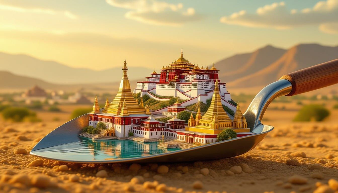 Abstract Miniature Cities in Ground Shovel as Magical Realis...