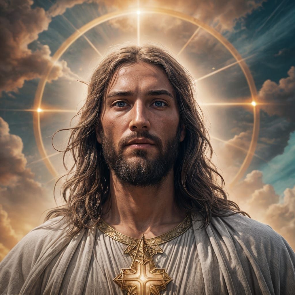 Christ's Healing Love: Detailed Matte Painting