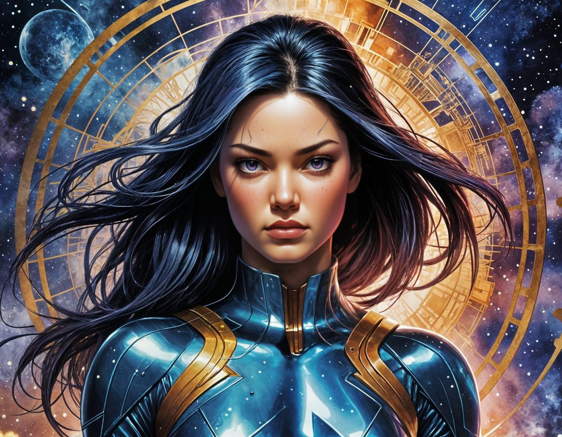 Marvel Comics Psylocke in Epic Sci-Fi Pose with Psionic Blad...