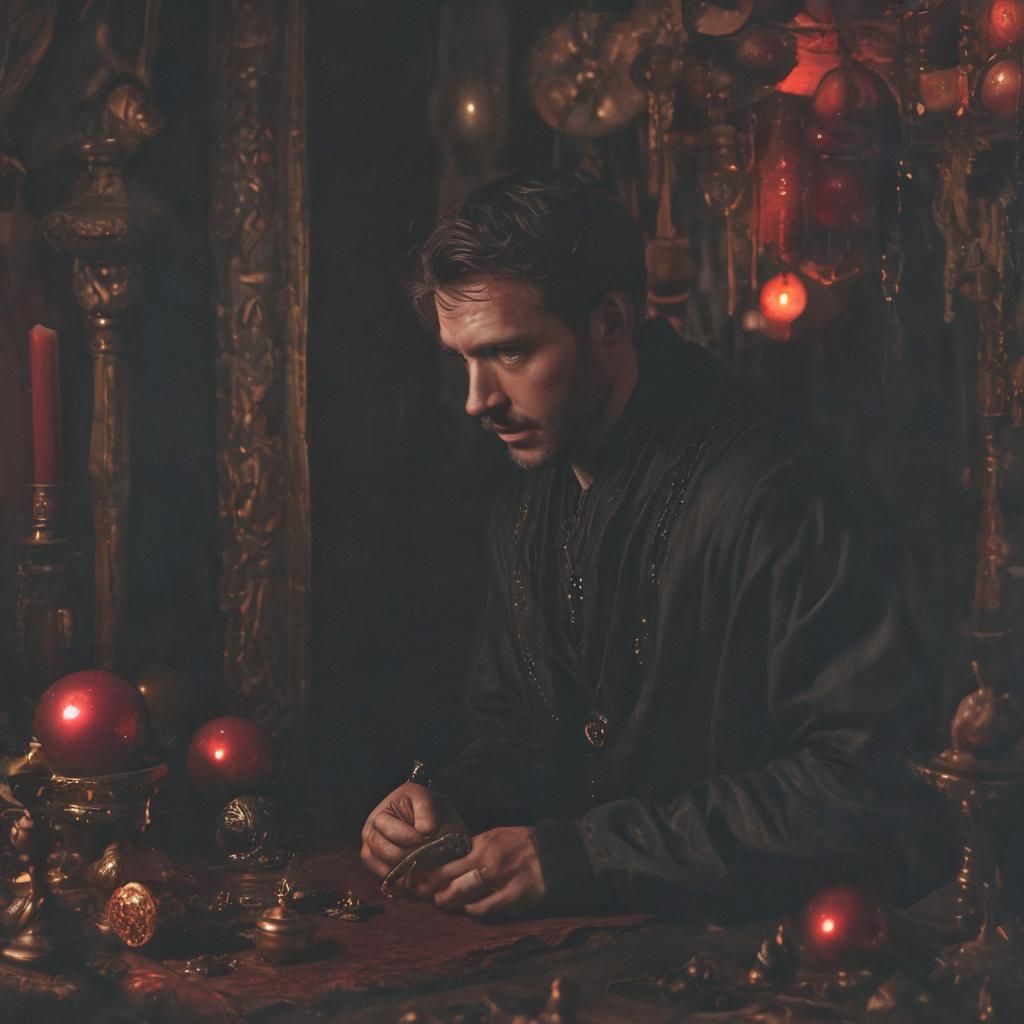 Eerie Dark Fantasy Portrait in Gustave Doré Style