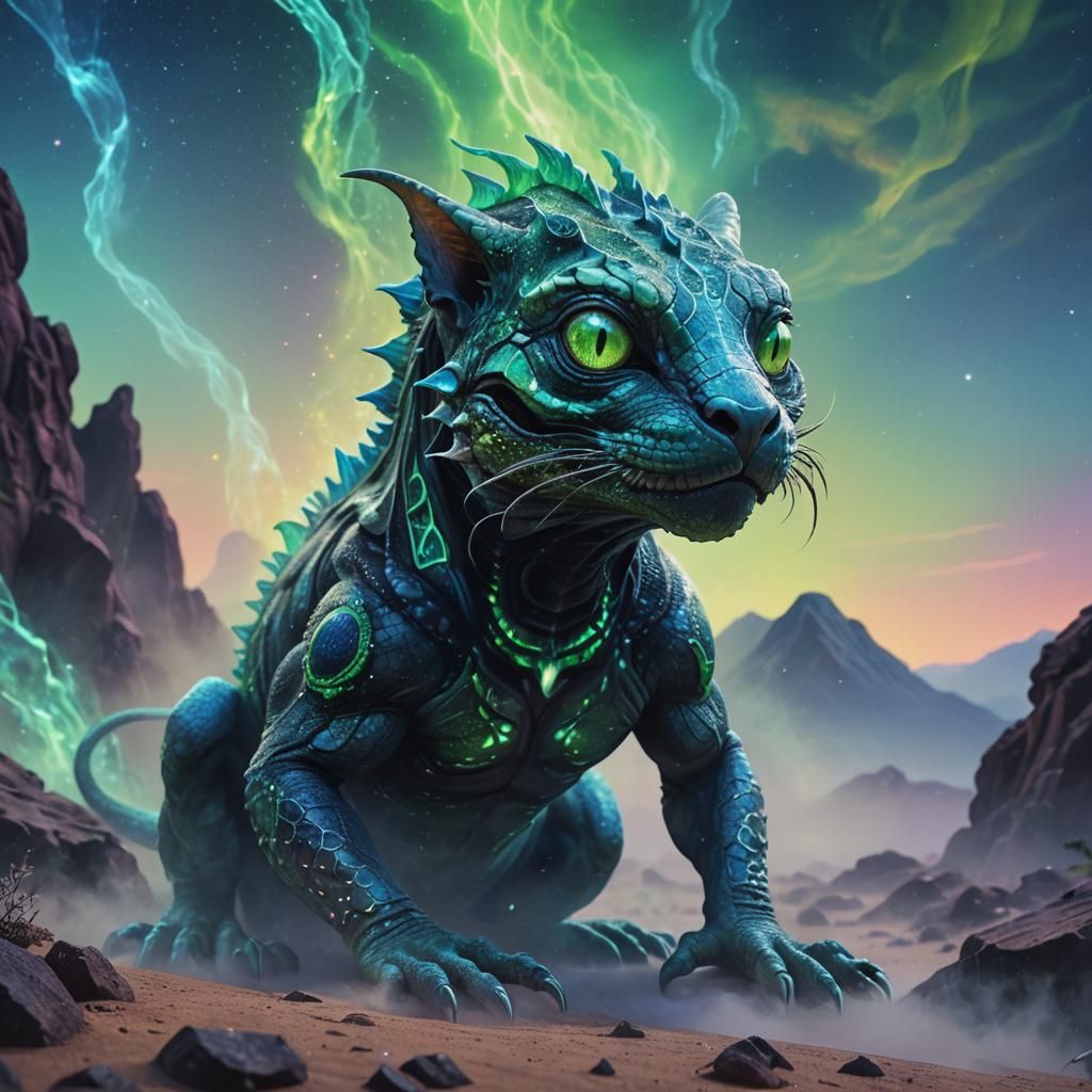 Feline Reptilian Hybrid