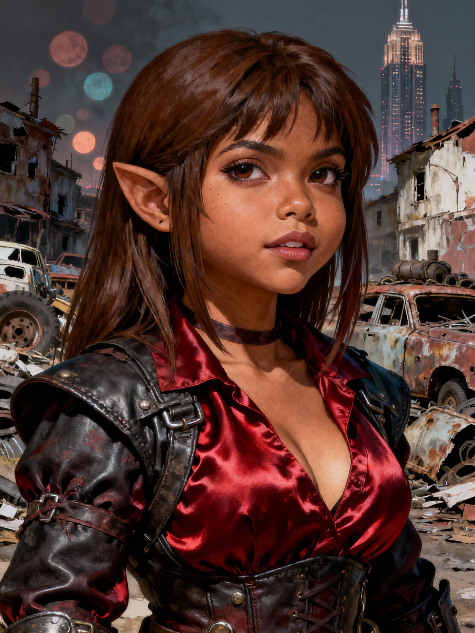 Post-Apocalyptic Halfling Portrait in Dieselpunk Ruins