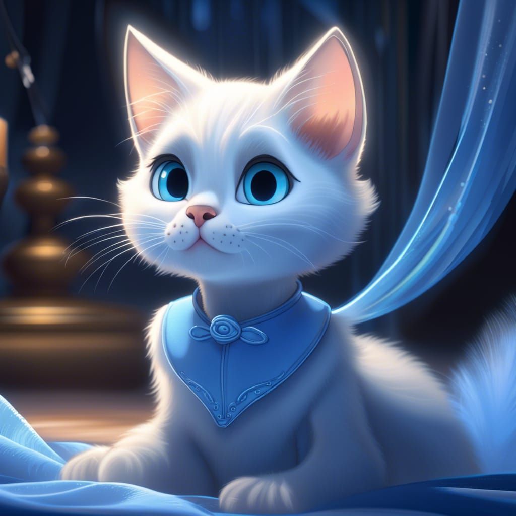 Cinderella as Kitten in Keane Style