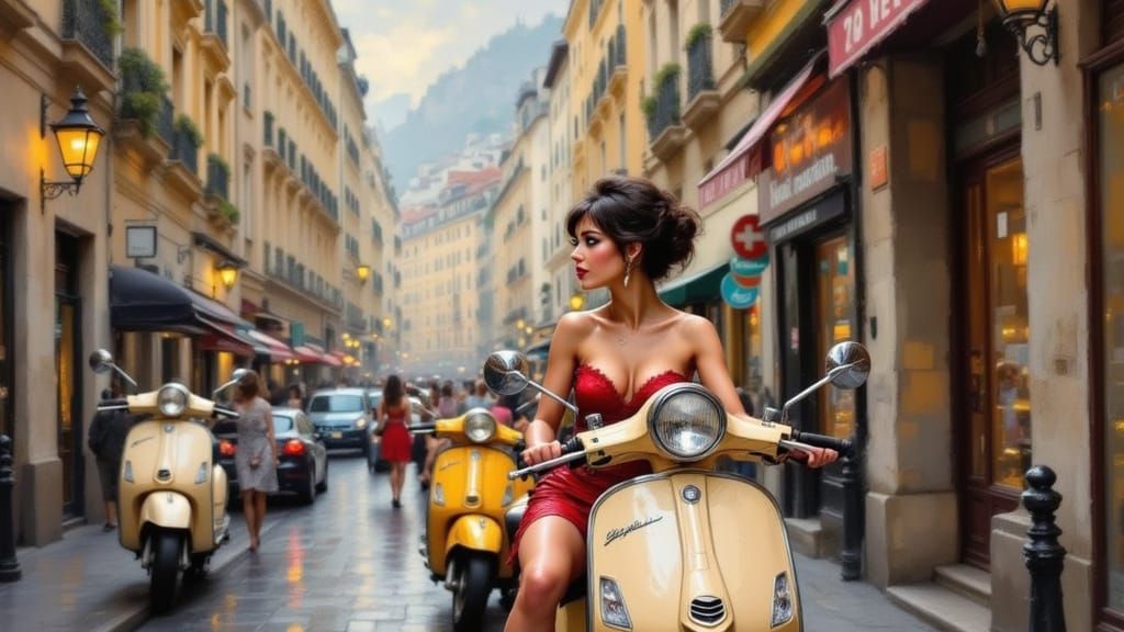 Encrustique Vespa in Rome