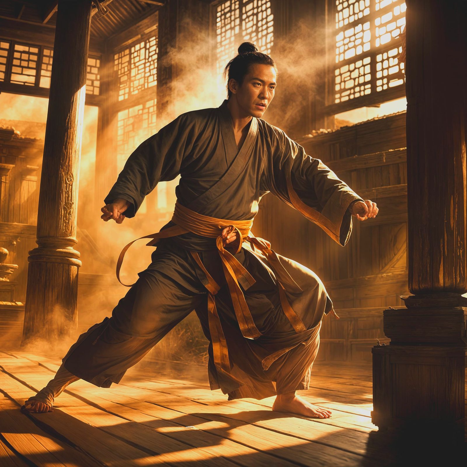 Dynamic Kung Fu Fighting Scene