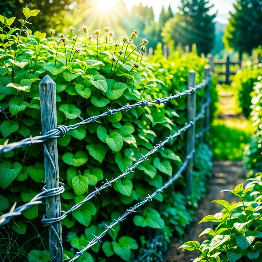 Barbed Wire in a Gorgeous Garden