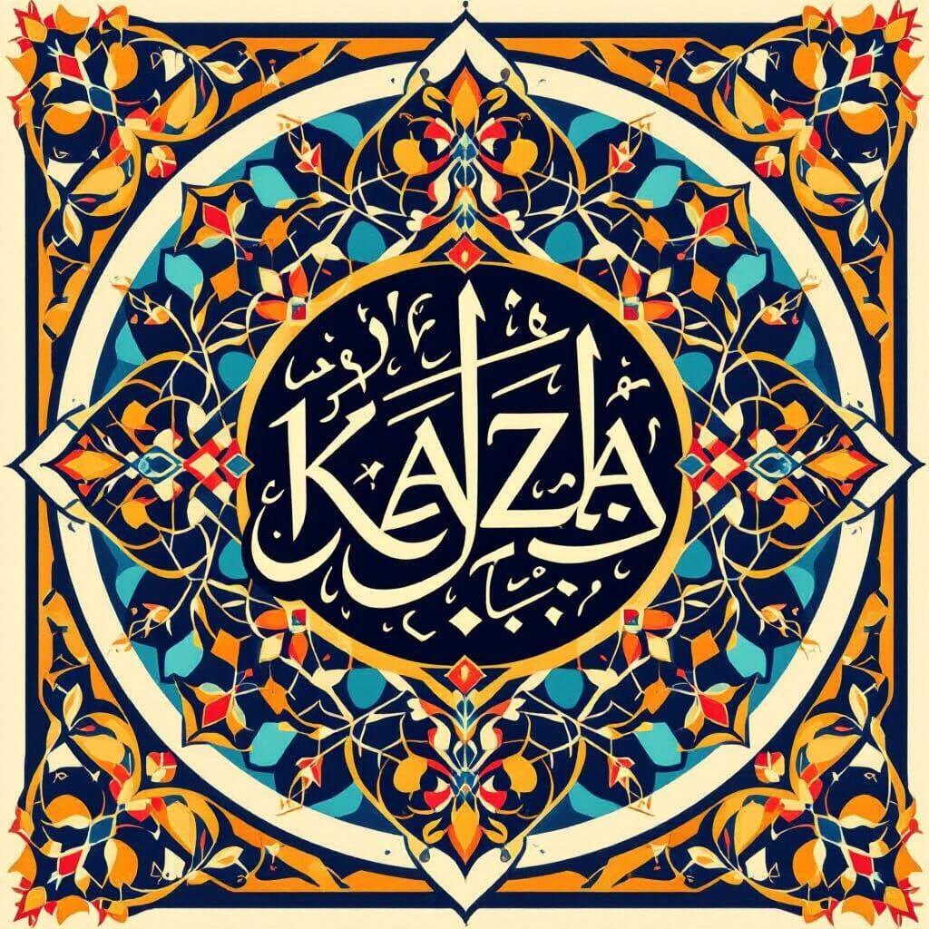 KAZA Art Coatings: Arabic-Inspired Logo Design