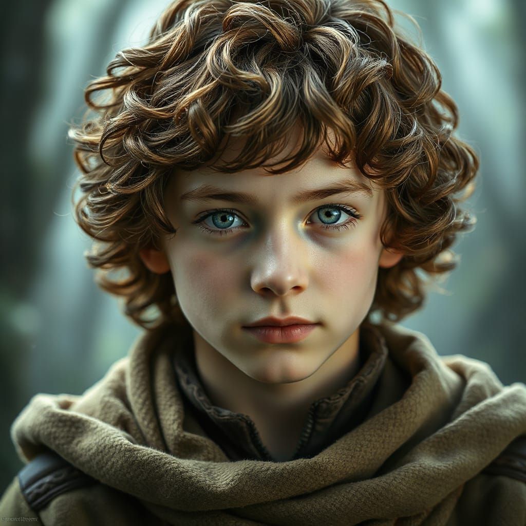 Ethereal Portrait of Frodo in Whimsical Fantasy Style
