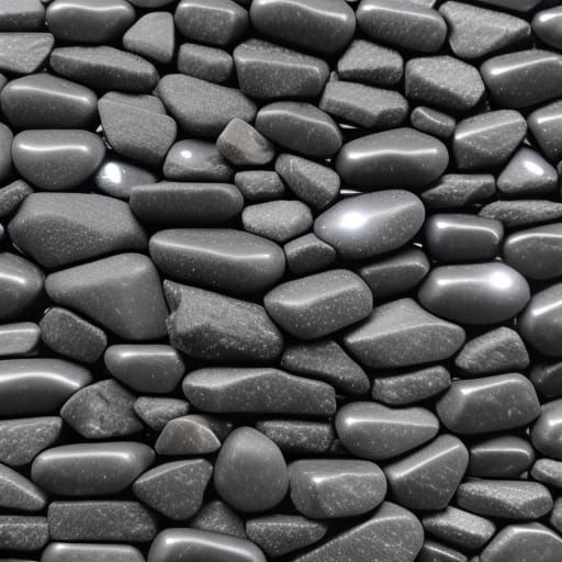 Black Polished Gemlike Flat Stones Spritesheet