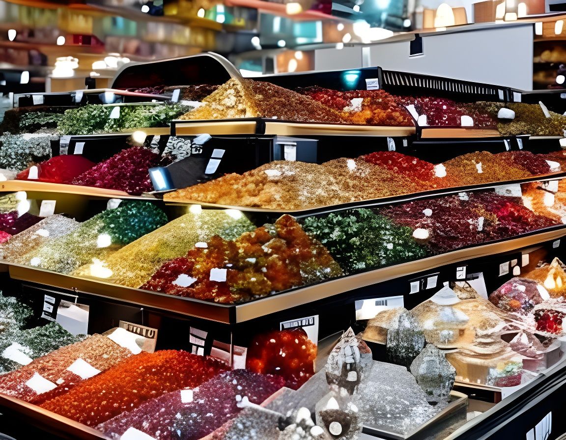 Huge selection in the crystal shop