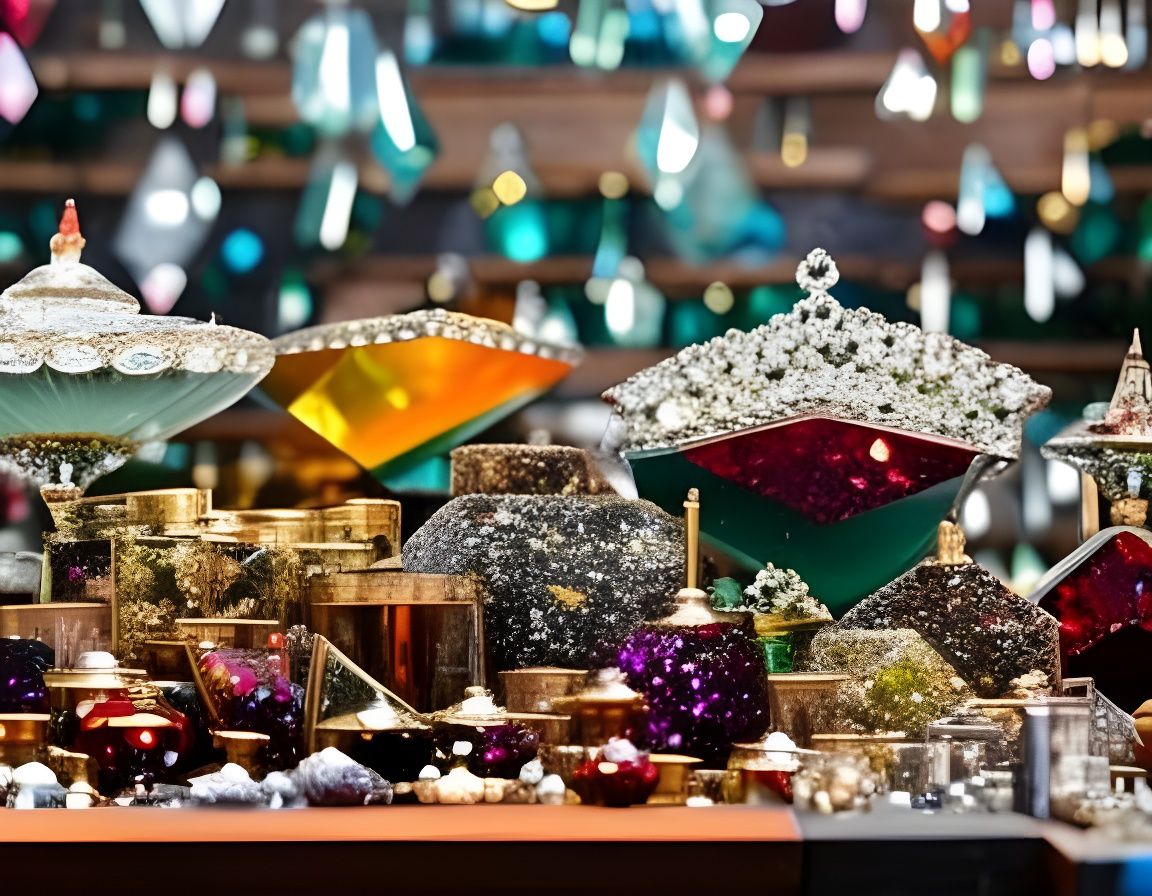Huge selection in the crystal shop