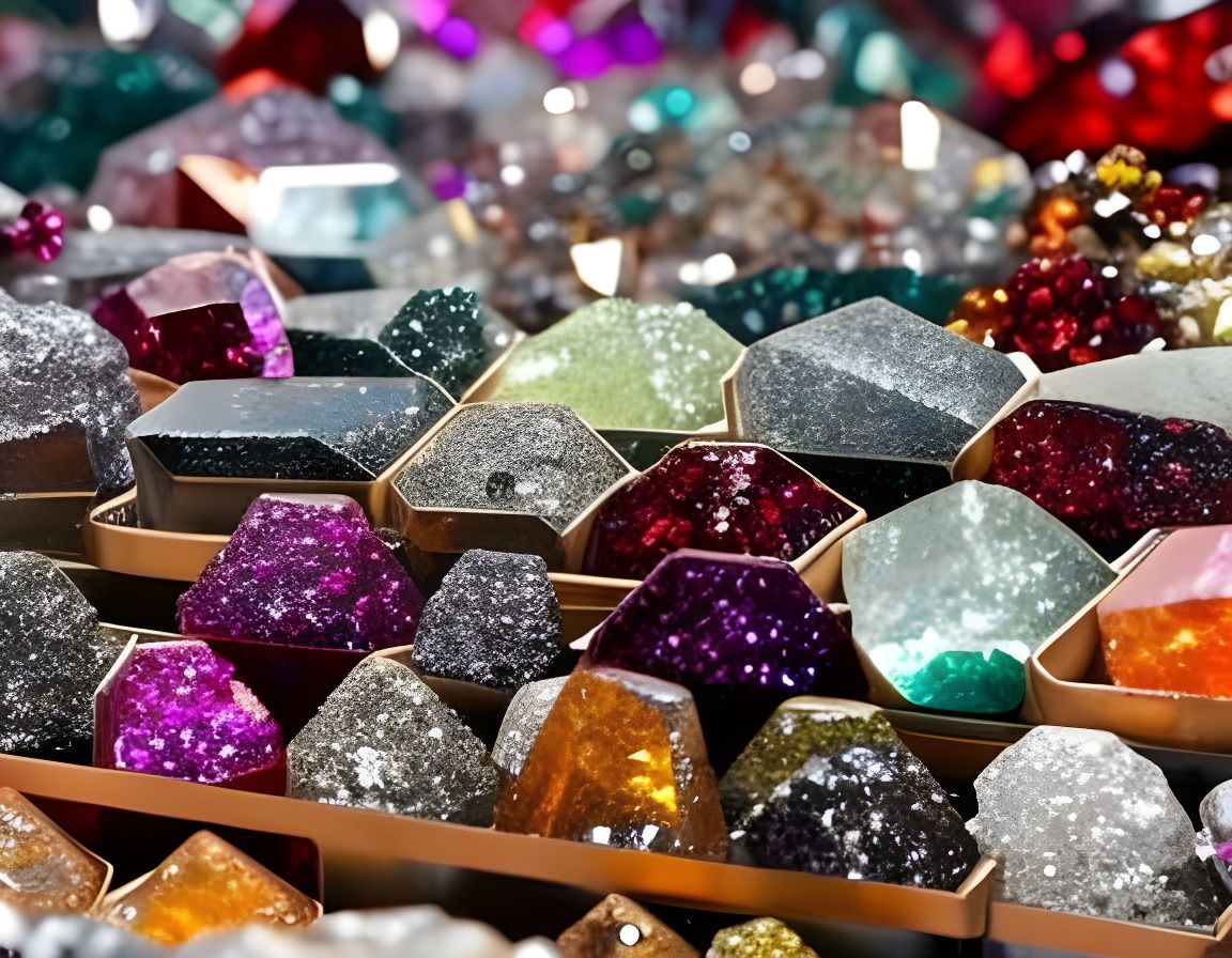 Huge selection in the crystal shop