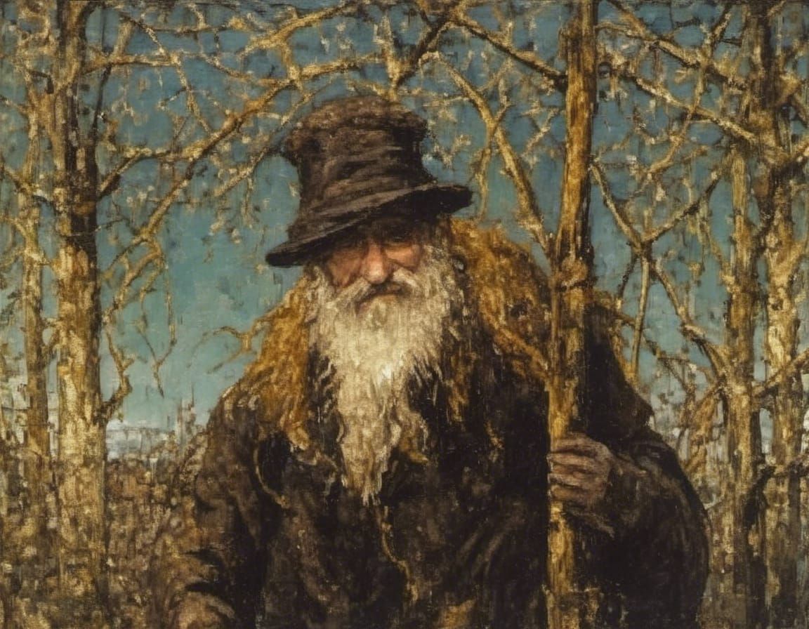 Stylized Old Man Character Portrait