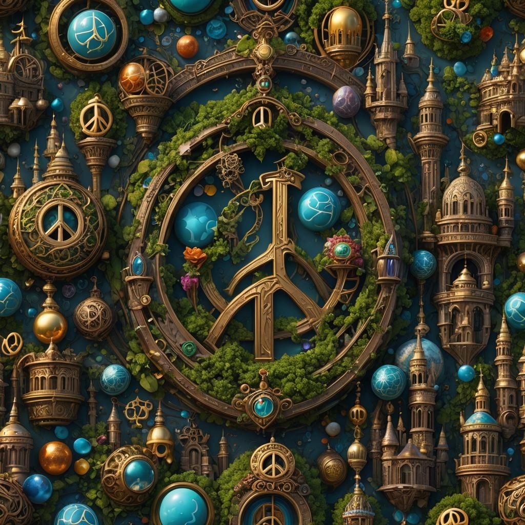 Peace, Love, Prosperity: Detailed Matte Painting