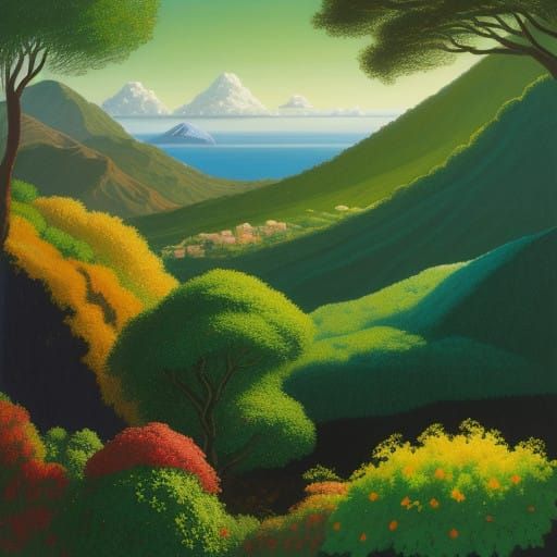 La Palma Landscape in Dreamy, Golden Hour Light