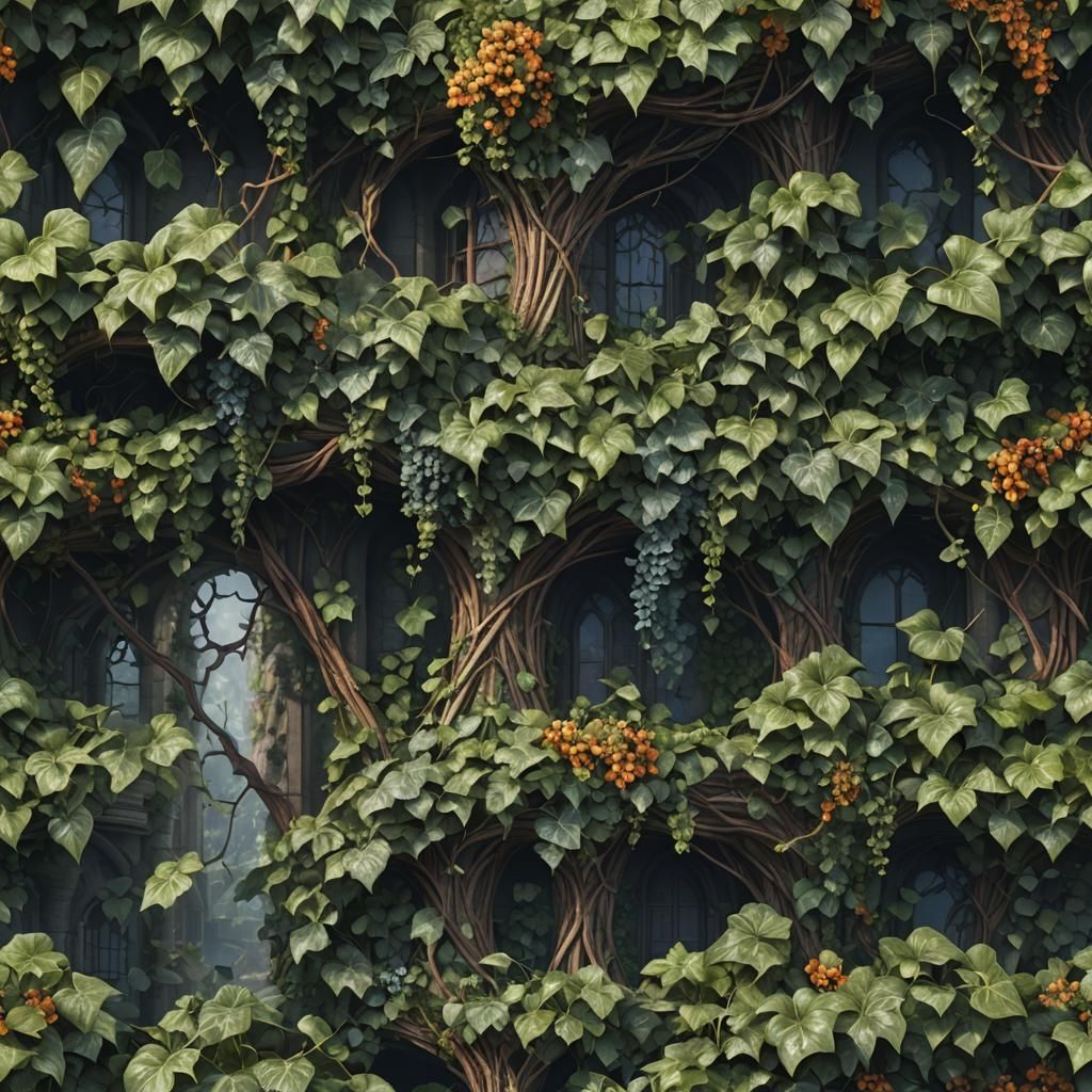 Detailed Matte Painting of Fantastical Ivy