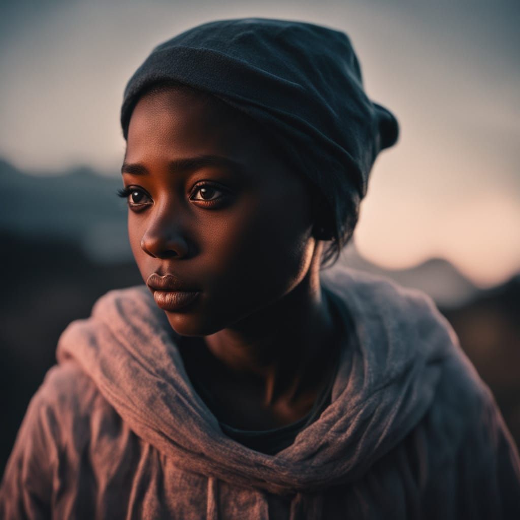 Hyperrealistic Close-Up Portrait of a Woman