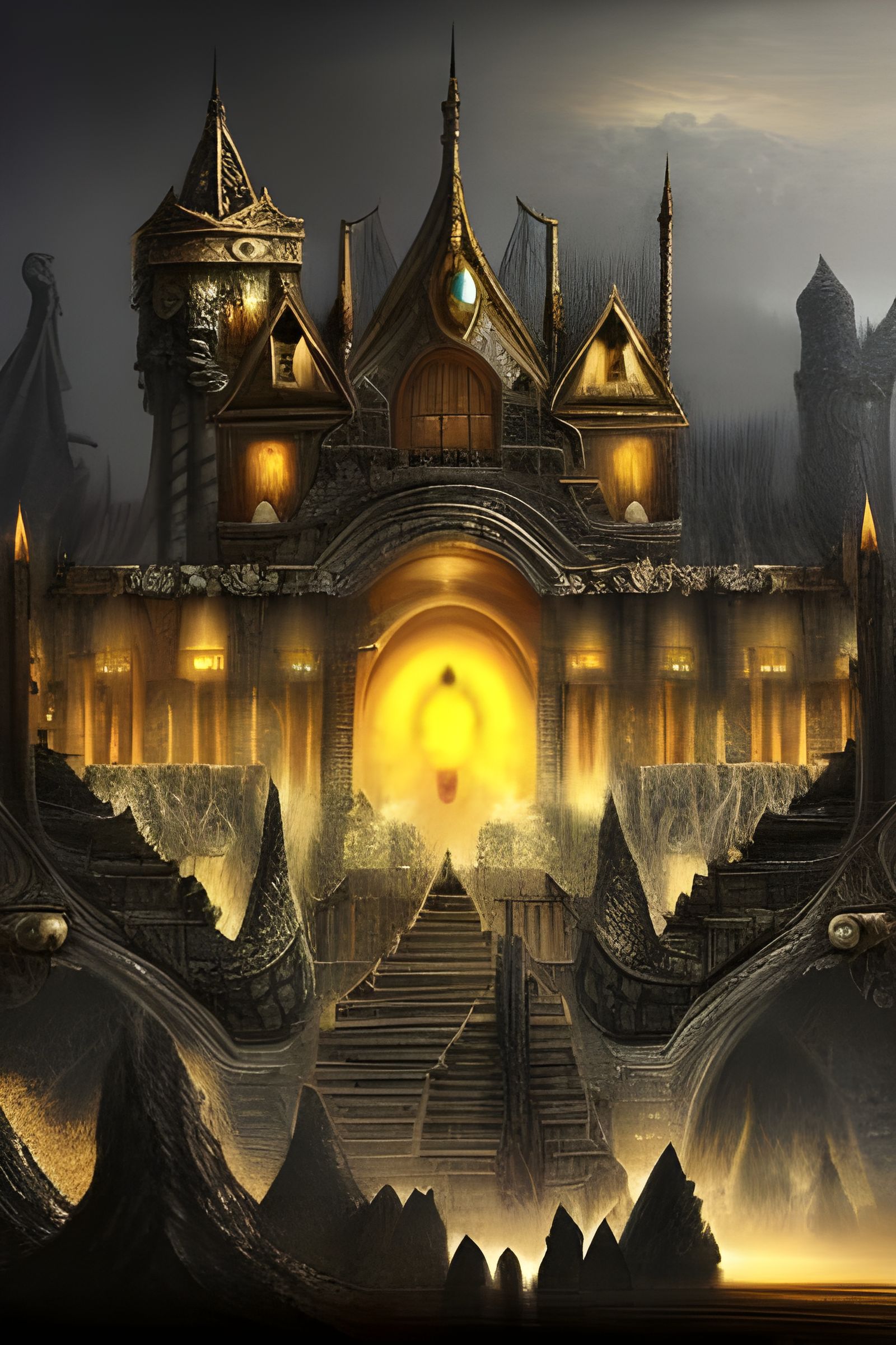 Underground Draven Castle in High Fantasy Style