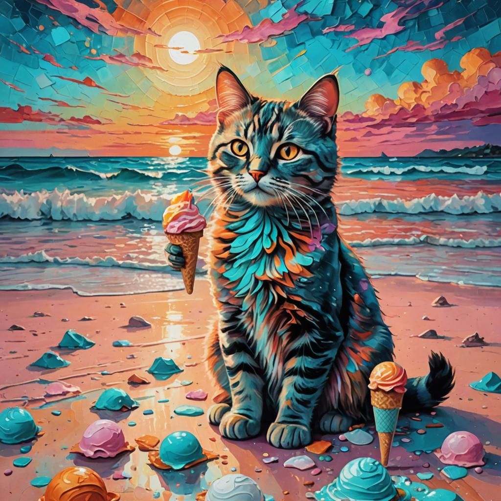 Sunset cat