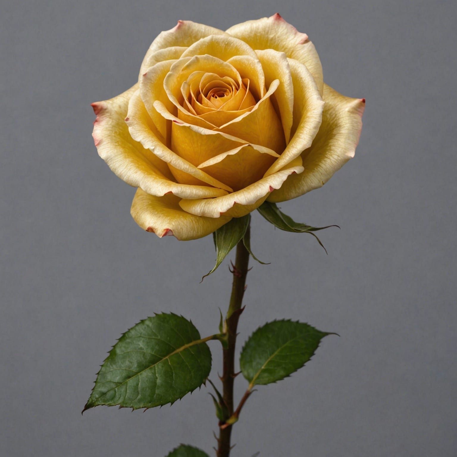 Gold-Tipped Rose: A Study in Floral Gilding