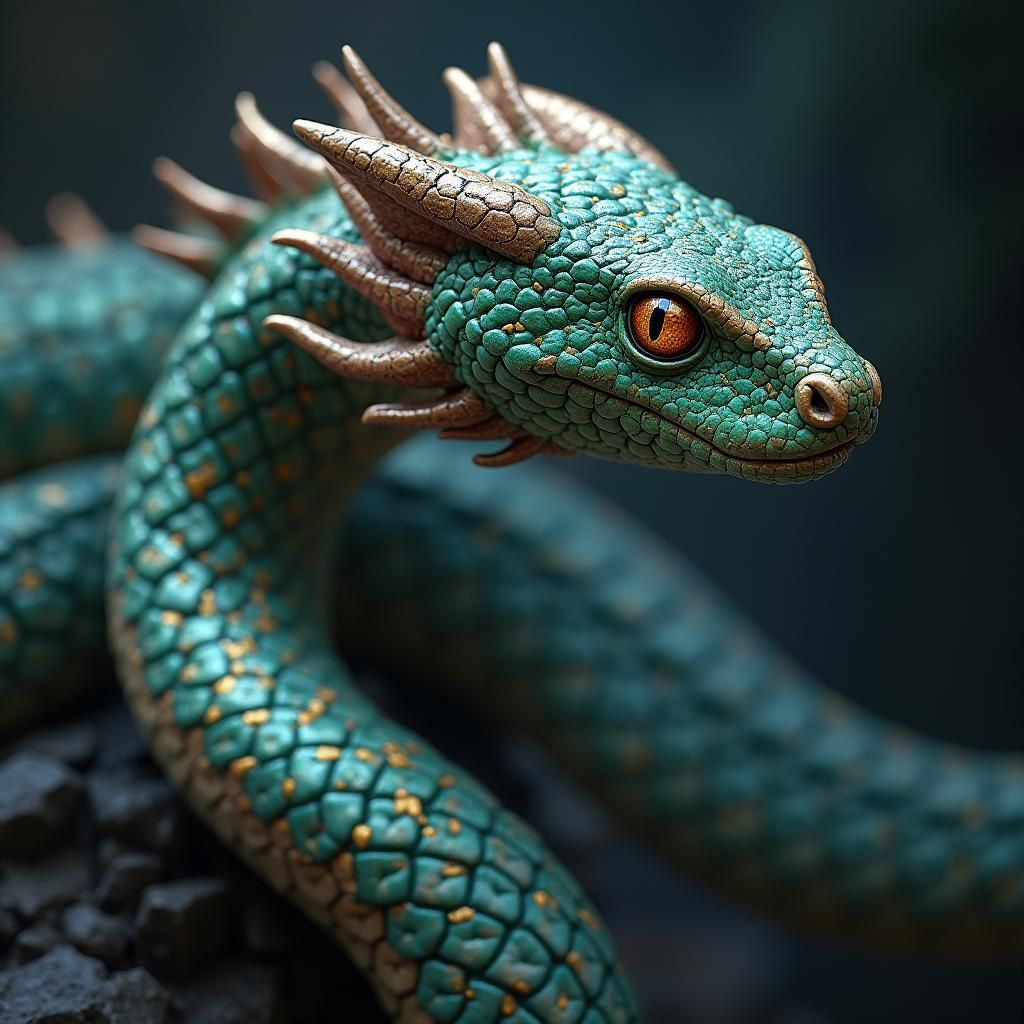 Elegant Lytherin Naga in Detailed Matte Painting