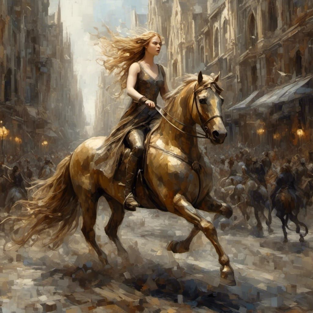 Elegance of Lady Godiva in the City